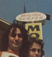 John and Walt in front of the Malibu Surf Motel